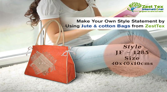 Jute & cotton bags from cotton bags manufacturers- Make Your Own Style Statement.