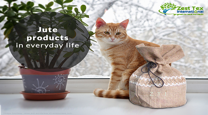Jute products in everyday life.